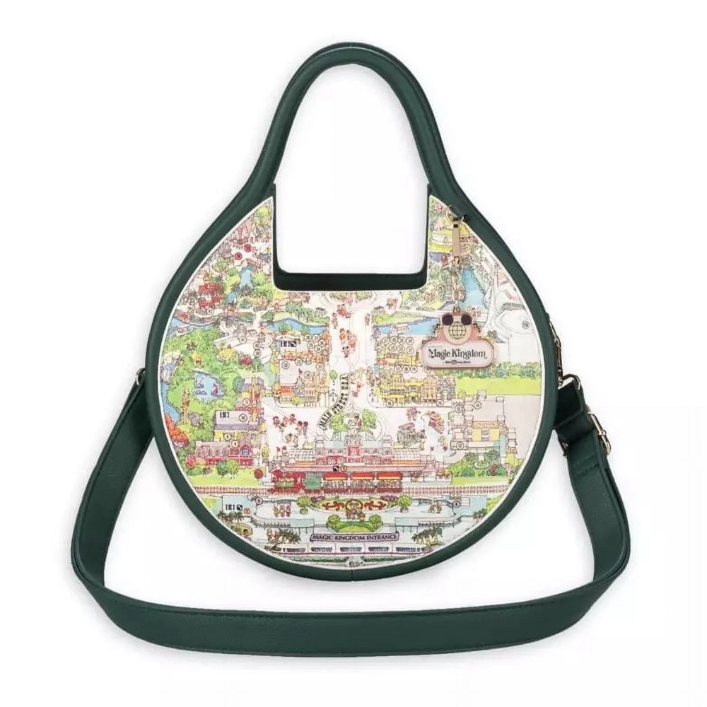 NWOT Walt Disney Parks World 50th Anniversary Map Simulated Leather Crossbody